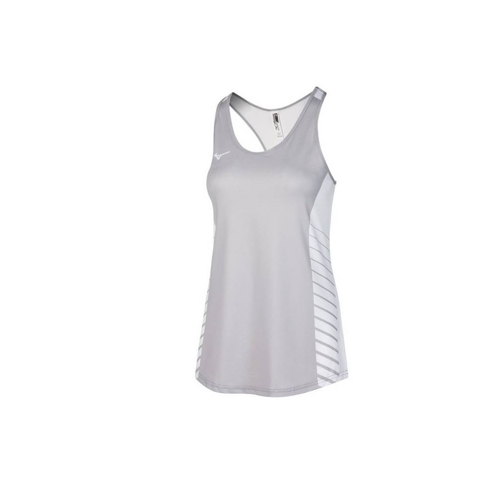 Womens Mizuno Team Tank Top Grey Philippines (JKPSTH941)